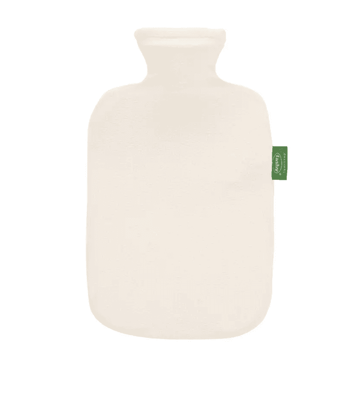 Fashy fleece varmeflaske hvit, 2 L