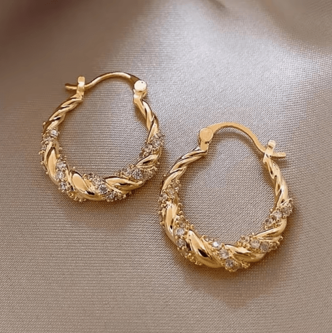 Hovedbilde Sophia - Gylne twist hoops